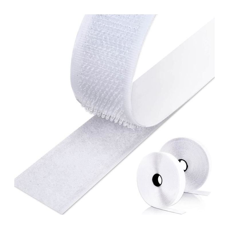 Selbstklebendes Klettband – 6 M – 20 Mm – Mehrzweck – Weiß