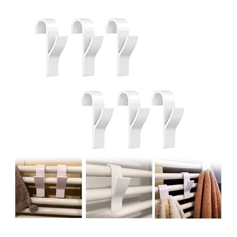 Handtuchhaken – 6er-pack – Weiß – Modern – Badezimmeraccessoires