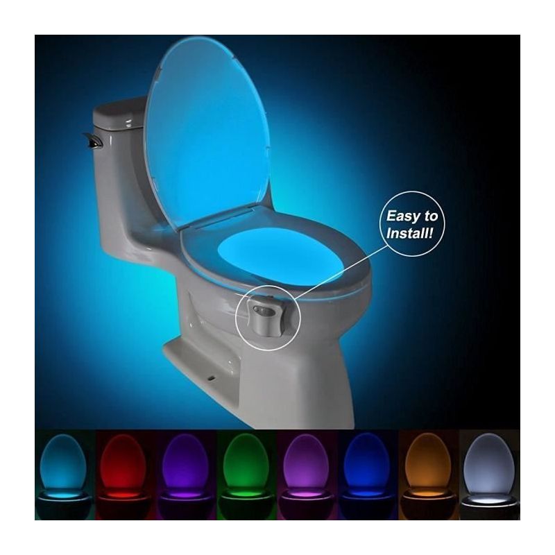 Toilettenleuchte – Led – Bewegungssensor – 8 Farben – Sanftes Licht