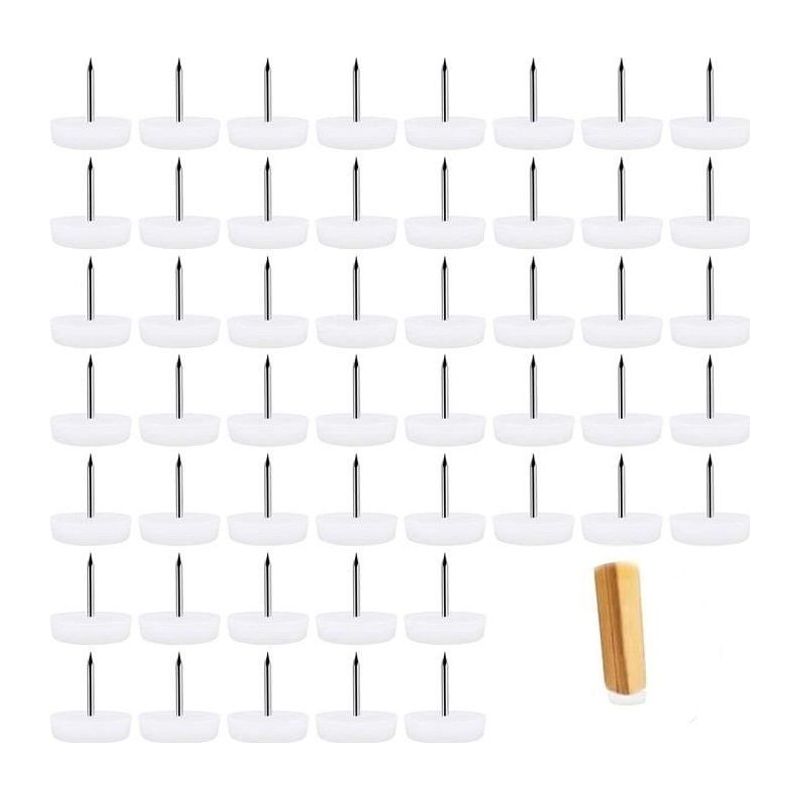 50 Stück Möbelgleiter, Teflonfüße Mit Schrauben, Stuhlgleiter, 20 Mm Möbelbeschläge – 5 Mm Dick