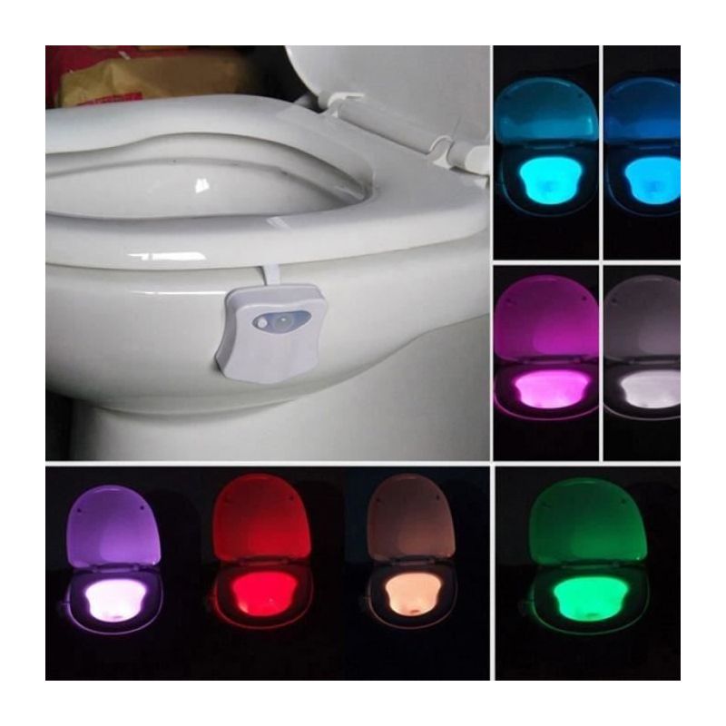 Toilettenleuchte – Led – 8 Farben – Bewegungsmelder – Batteriebetrieben – Für Den Innenbereich