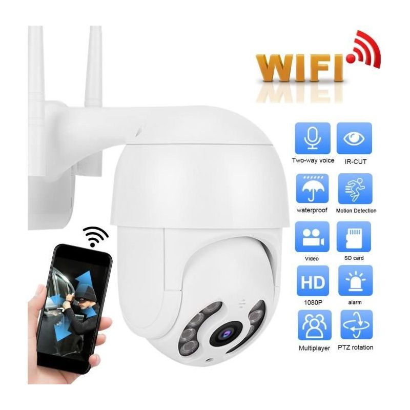 Wlan-kamera – Mini-ptz-dome-kamera – 1080p – Ip66 Wasserdicht – Nachtsicht Und Bewegungserkennung