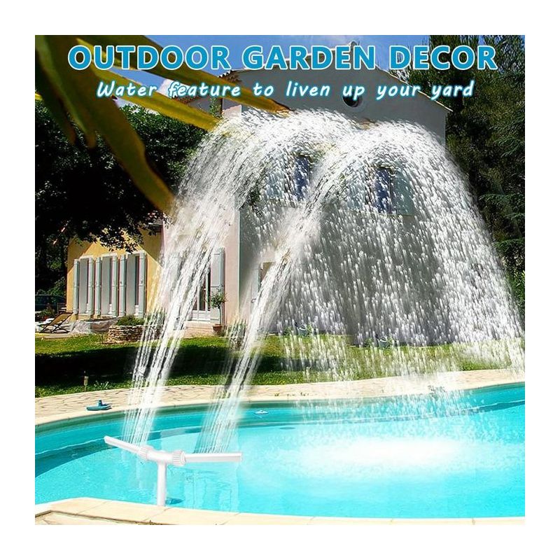 Poolbrunnen – Markenlos – Doppelstrahl – Höhenverstellbar – Einfache Installation – Uv-beständig