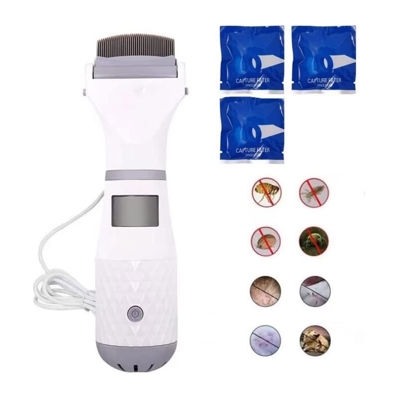 Elektrischer Läusekamm, Staubsauger Mit Drei Filtern Für Kinder Und Haustiere, Haarfilter, Professionelles Läusereinigungsgerät