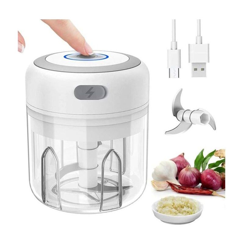 Multifunktions-zerkleinerer – Rnemitery – Mini-mixer 250 Ml – Elektrisch – Weiß – Zerkleinert Gemüse Und Fleisch
