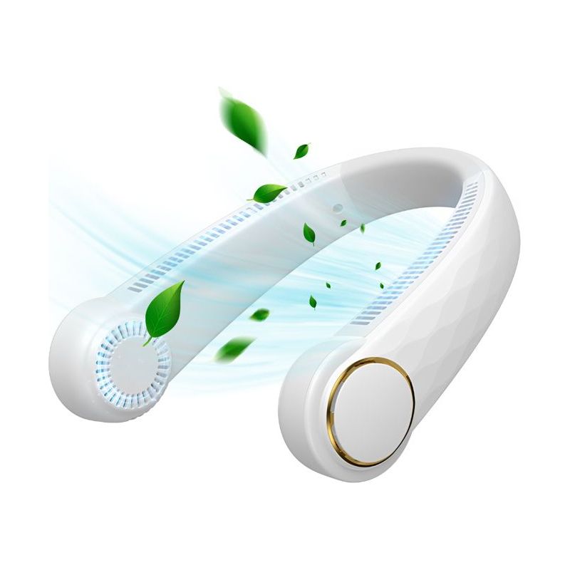 F15 Nackenventilator – Usb-c-ladeanschluss, 2000-mah-akku – 3 Geschwindigkeitsstufen – Gletscherweiß