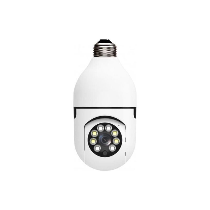Kabellose Panorama-led-überwachungskamera V380 Pro E27, 360p, 1080°, Wlan, Zwei-wege-audio