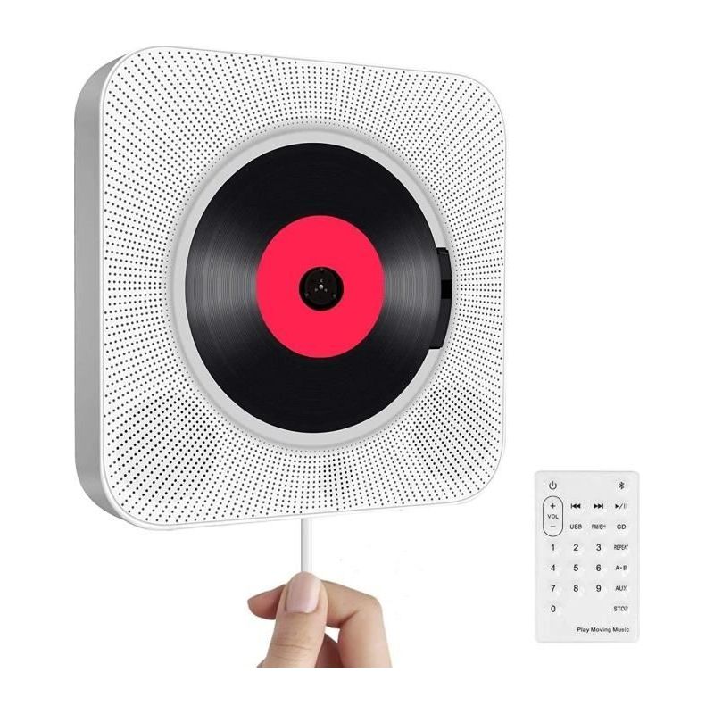 Tragbarer Cd-player Mit Bluetooth, Integriertem Wandlautsprecher, Heim-audio-lautsprechern Mit Fernbedienung, Fm-radio Und Steckdose