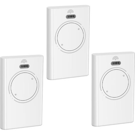 Lot De 3 Télécommandescouleur Blanche, – Compatibles Avec Le Modèle Faac Xt2 868 Slh (868 Mhz, 2 Canaux) – Remplacement Pour Motorisation De Portail Et Porte De Garage