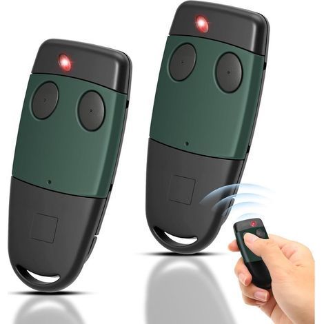 433.92 Mhz Telecommande Portail, 2 Canaux Télécommande Porte De Garage Compatible Avec S449 Qz2, S449 Qz1, Bip Portail Porte De Garage, Lot De 2