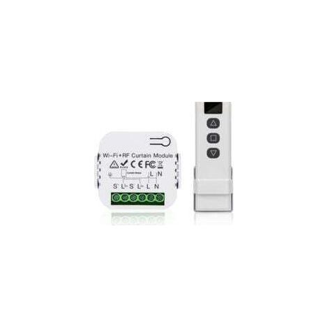 Télécommande Rf Pour Volets Roulants – Module Récepteur Avec Portée 100 M – Interrupteur Mural Pour Stores Et Auvents – Alimentation 100-240v