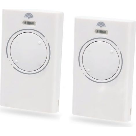 2 Pièces Telecommande Porte De Émetteur De Garage 868mhz,telecommande Portail 2 Canaux Compatible Avec Xt2 868 Slh Lr, Xt2 868 Slh（blanc）