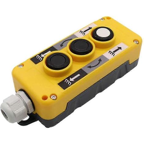 Crane Trailer Hoist Push Button Switch, 3 Button Industrial Remote Control Dustproof