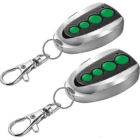 Lot De 2 Télécommandes Sans Fil Pour Portails Automatiques Et Portes De Garage, Émetteur De Sécurité À 4 Boutons