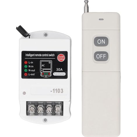 Commutateur À Distance Intelligent, Relais Haute Puissance Commutateur Rf Sans Fil Interrupteur Marche/arrêt Sans Fil Pour Pompe À Eau, Moteur, Porte De Garage, (ac220v)