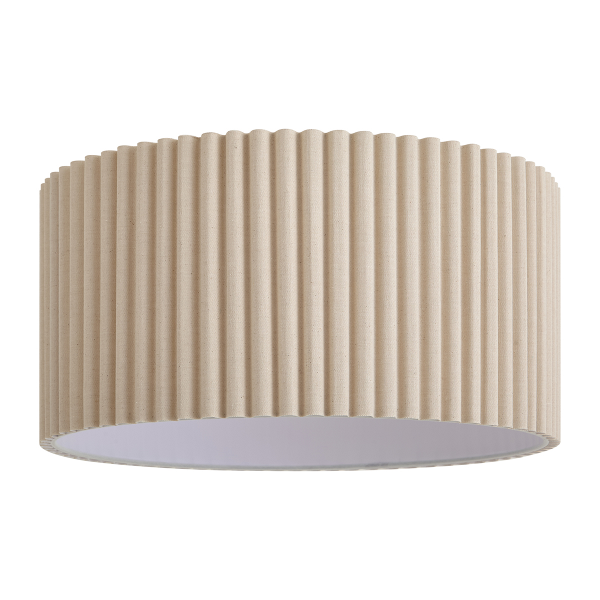 Qazqa Japandi Lampenschirm Beige Leinen 50/50/25 - Muschelförmig