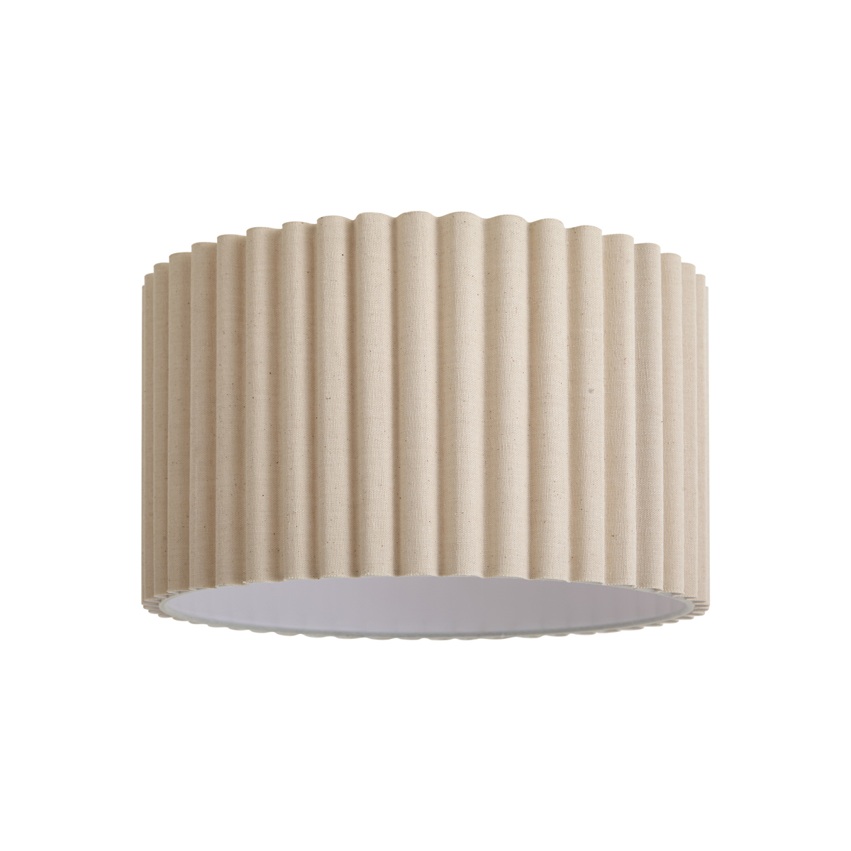 Qazqa Japandi Leinen-lampenschirm Beige 35/35/20 - Scalloped