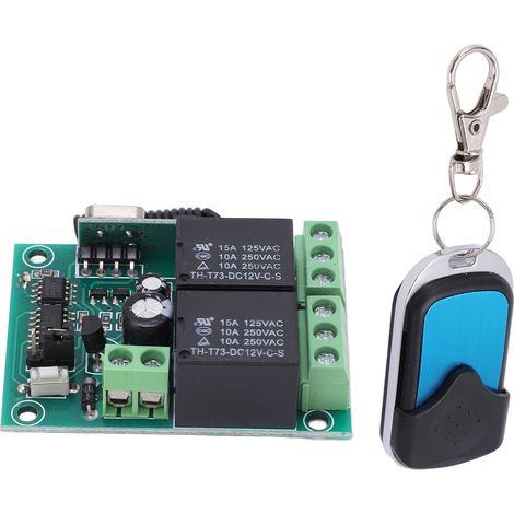 Kit De Télécommande Sans Fil Avec Relais, Émetteur Universel 12 V Cc, Portée De 23 M (75 Pi), Avec Récepteur Pour Porte De Garage Et Treuil De Véhicule