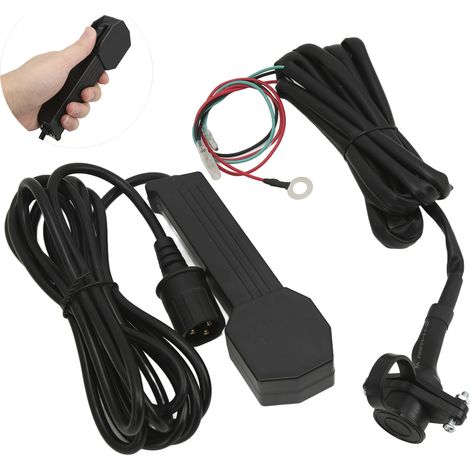 Télécommande De Treuil Portable 12 V Avec Câble De 2,7 M (9 Pi), Électrique, Manuelle Et Étanche Pour Vtt Et Utv