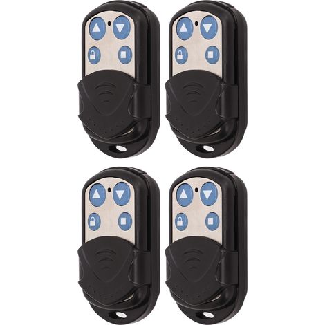 Lot De 4 Télécommandes Étanches 433 Mhz Pour Ouvre-portes De Garage, Avec Fonction De Clonage Et Porte-clés, Compatibles Avec Les Portes Et Portails Électriques.