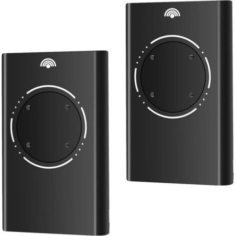 2 - Émetteur De Portail - Télécommande 868 Mhz - 4 Canaux - Compatible Faac Xt4 Xt2 Slh - Pour Portail Et Garage - Noir