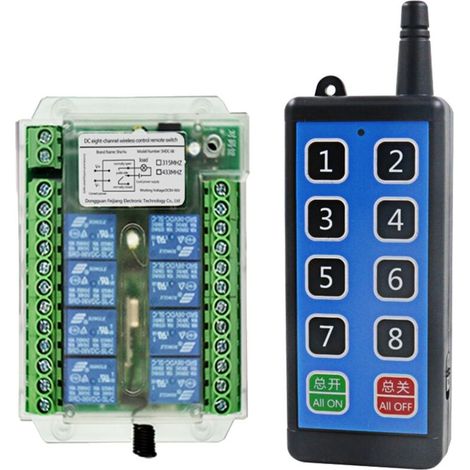 Commutateur De Télécommande Sans Fil À 8 Canaux Dc 9-72v Commande Moteur Distance
