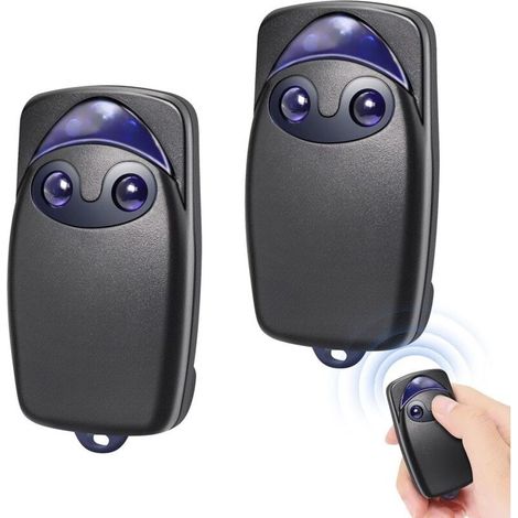 433,92 Mhz Télécommande Portail Compatible Avec Flo2r-s,2 Canaux Télécommande Porte De Garage Pour N1ce One1, On1, On2e,flo2r-s,flo2re Pour Porte De Garage,lot De 2