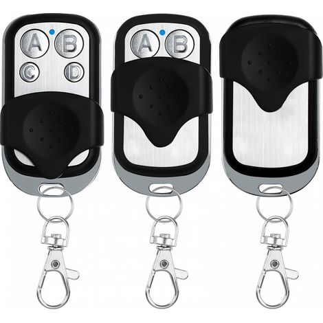 Telecommande Portail Mhz Télécommande Garage Sans Fil À Boutons Bip Avec Couvercle Coulissant 3pcs 433,92 4