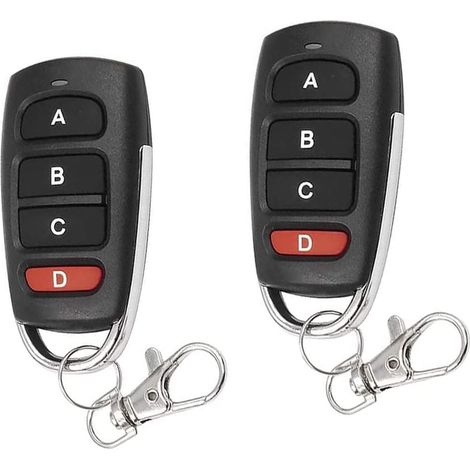 2pcs（68x36.9mm）telecommande 433mhz Universelle Portail, Telecommande Portail Universelle, Duplicateur Sans Fil Clonage