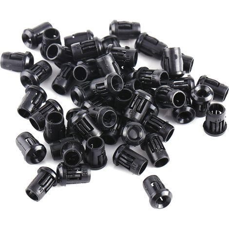 Packung Mit 50 3-mm-led-lampenfassungen, Schwarzem Nylon-diodenhalter, Clipbefestigung, Nützlich