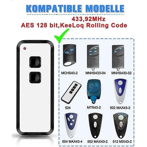 Commande À Distance De Porte De Garage, Pour Novoferm Novotron 502 Max43-2