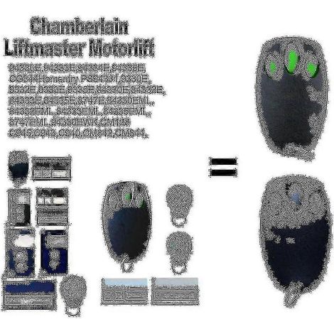 Commande À Distance Chamberlain Liftmaster 94335e 84335eml D-66793 1a5639-7 Porte De Garage 433,92 Mhz Cm842 C945 C940 132b2372 (style 3)