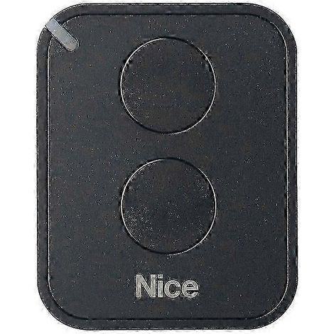 Commande À Distance Nice Flo2re Pour Portes Automatiques Et Portes De Garage, Noire, Émetteur On2e/a À Deux Boutons (pour Portes Nice Rb400 Et Nice Rb1000)