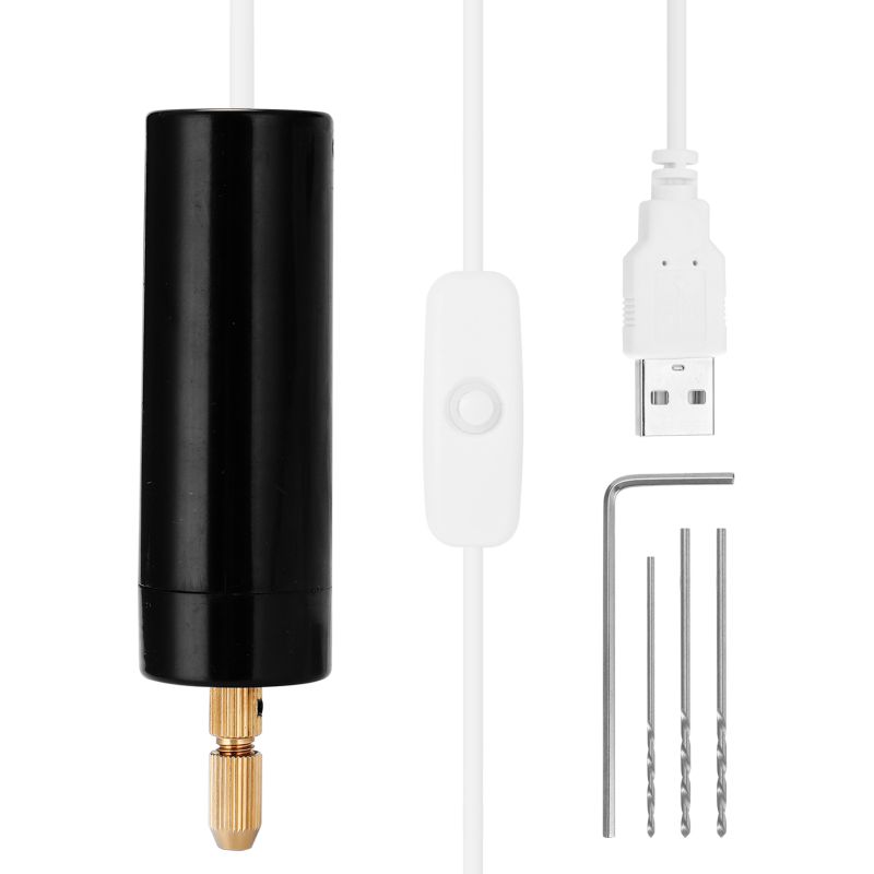 Irovami Mini Multifunktionaler Tragbarer Usb-elektroschleifer Zum Bohren Und Schleifen Von Holz, Leiterplatten, Kunststoff, Perlen Und Kristallen.