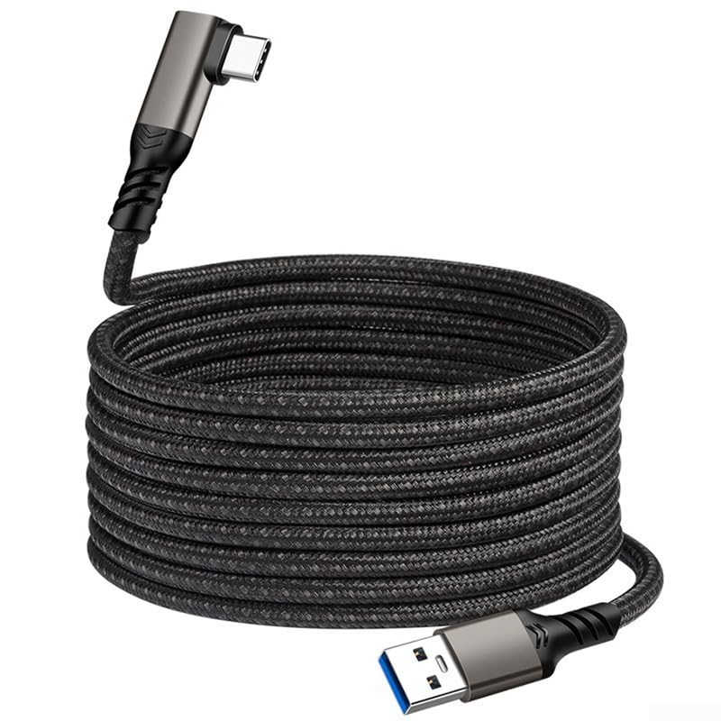 Usb-a-auf-usb-c-kabel (10 Gbit/s, 3 A), Schnelle Datenverbindung Für 2 Vr-headsets, Pc-gaming-streaming, Schwarz (5)