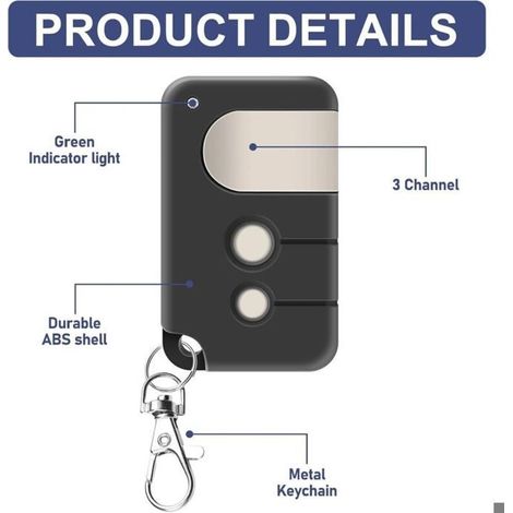 2 Télécommande D'De Porte De Garage Compatible Avec Chamberlain Motorlift Liftmaster Tx4runi,433,92mhz Télécommandes