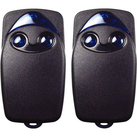 Lot De 2 Télécommandes De Porte De Garage 433,92 Mhz – 2 Boutons – Compatible Flo1r, Flo2r, Inti1 – Portée 50m – Technologie Rolling Code - Flo2r-s