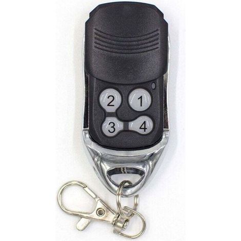 Télécommande Universelle Sans Fil 4 Boutons Pour Porte De Garage Et Voiture Noire