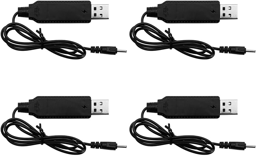 4 Stück 3,7-v-usb-akkukabel, Lipo-ladegerät, Dc 2,0-mm-anschluss Für Attop Xt-1 Rc-drohne, Quadcopter, Wifi Fpv
