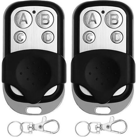 Fenoplastica2pcs Télécommande Universelle Portail Garage, Duplicateur Porte De Garage Telecommande, Porte Électrique Avec Couvercle Coulissant 5.4x3x1.4cm