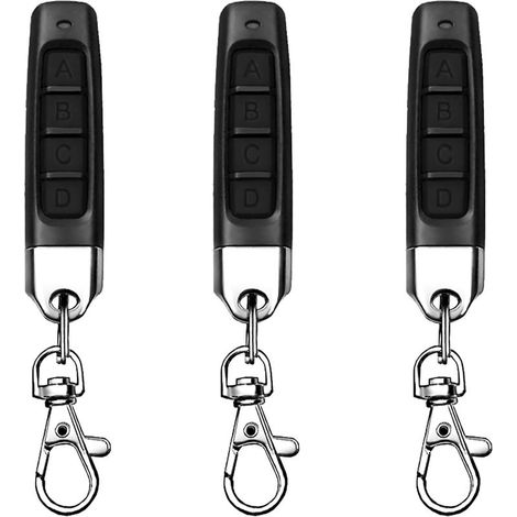 Ouvre-porte De Garage - Télécommande Universelle 433 Mhz - Clonage Manuel - Pour Portails Électriques Et Systèmes Domotiques - 3 Pièces