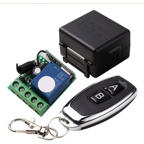 Interrupteur Sans Fil - 12 V - 433 Mhz - Verrouillage Automatique Et Temporisation Réglable - Pour Éclairage Portes Rideaux Moteurs - 1 Pièce
