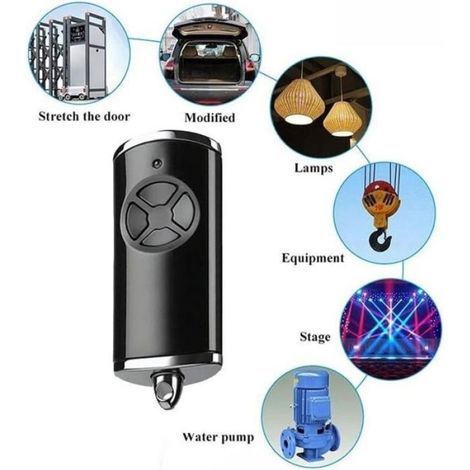 Télécommande Porte Garage - 868,3 Mhz - Code Roulant Led Bleue - Compatible Hörmann Supramatic Promatic Rollmatic - 4 Boutons - 1 Pièce