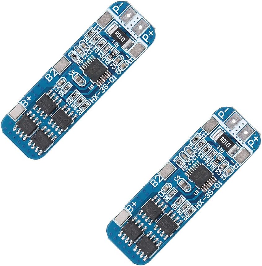 2 Stück 3s 12v 18650 10a Bms-ladegerät Li-ionen-lithium-akkuschutzplatine Leiterplatte 10,8v 11,1v 12,6v