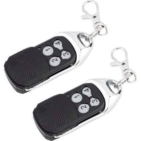 Lot De 2 Télécommandes Garage À Code Tournant Compatible Normstahl/crawford Ea433 2ks/4ks/rcu 433-2/4