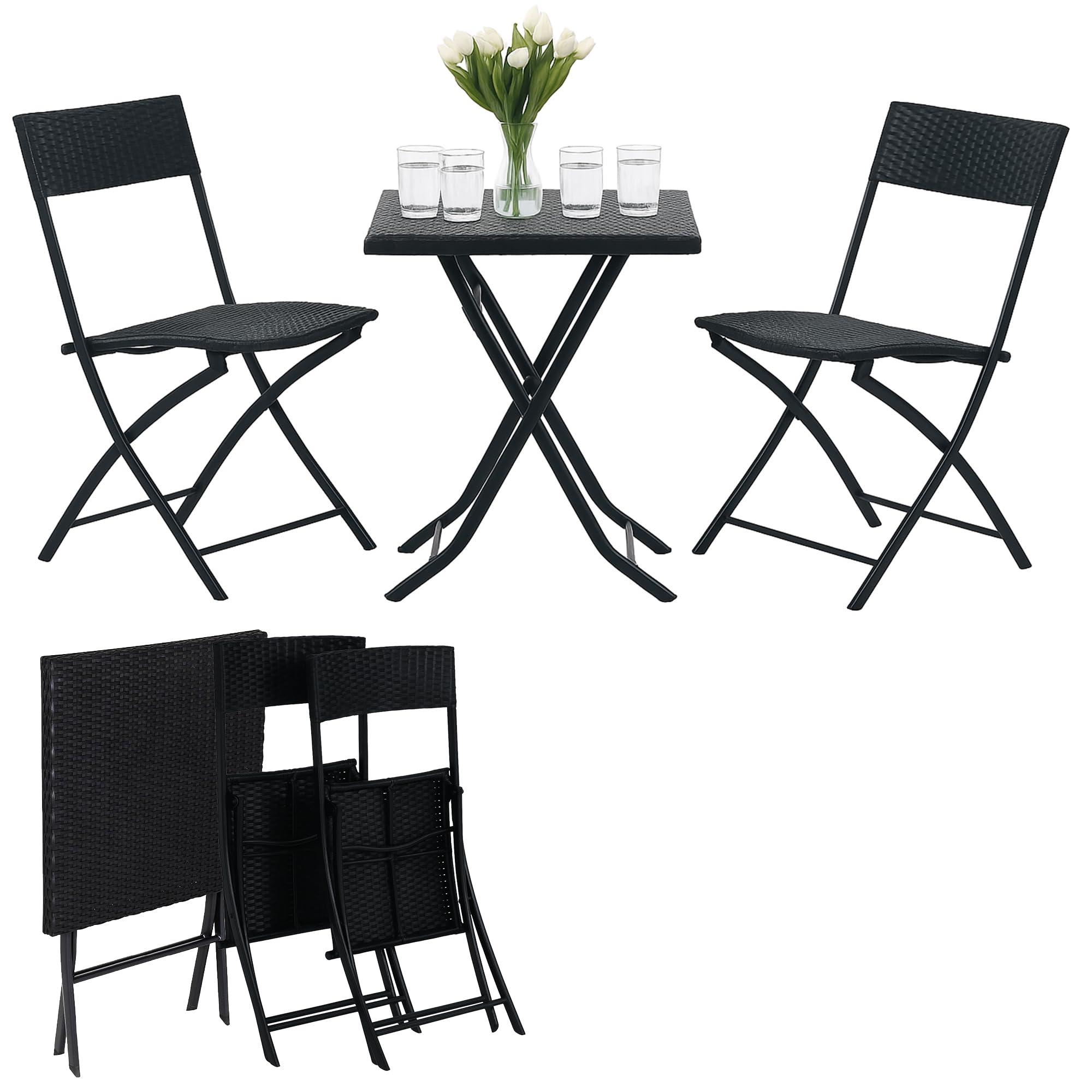 Extralink Modernes Gartenmöbel-set In Schwarz