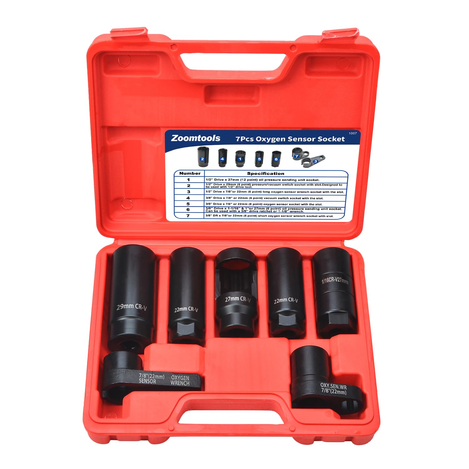 Steckschlüssel Für Lambdasonden, 22 Mm, 27 Mm, 29 Mm, 1/2"- Und 3/8"-antrieb