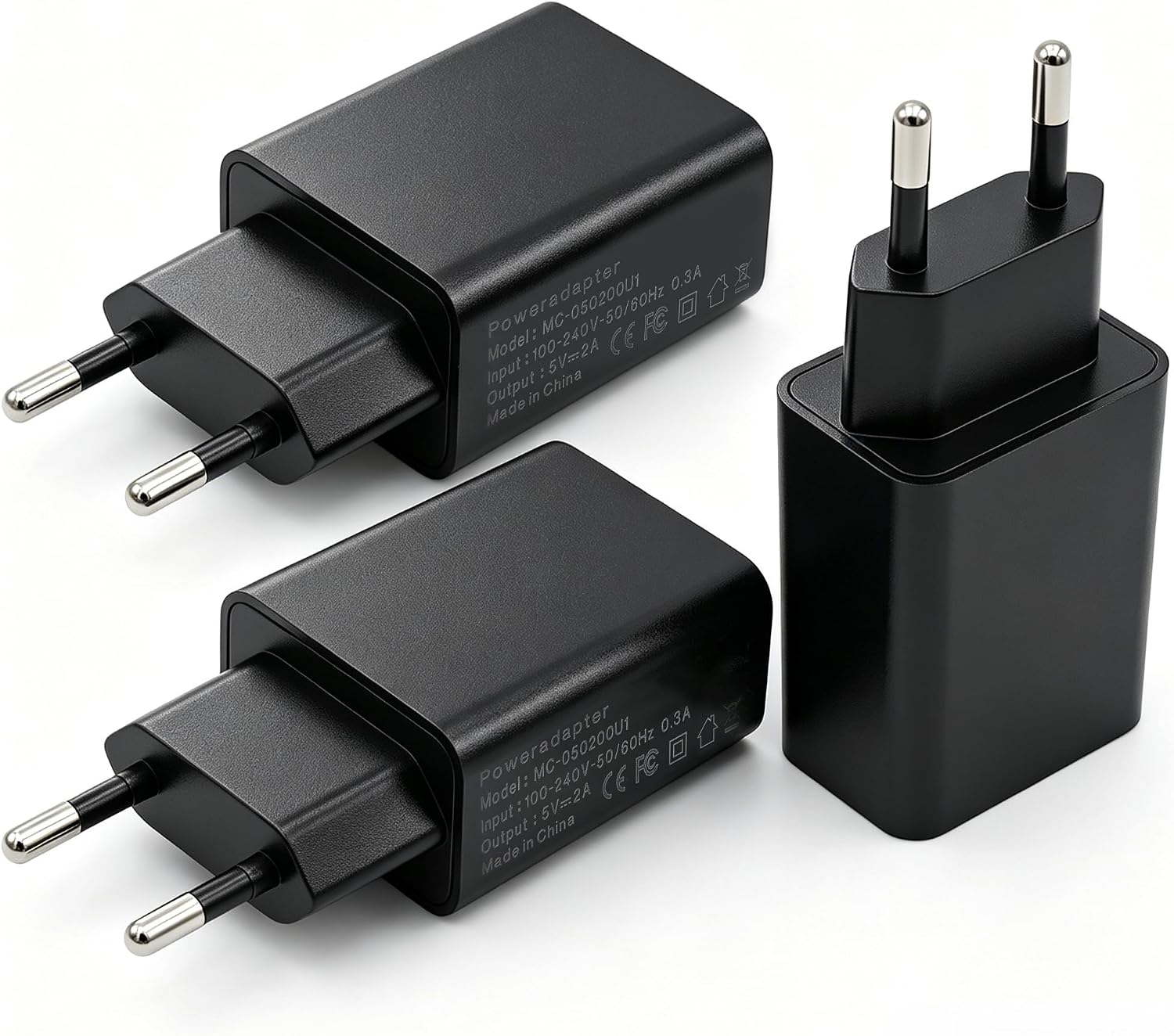 3-teiliges 5v 2a 10w Universal-usb-netzteil Ladeadapter Für Iphone, Samsung, Huawei, Smartwatches, Kopfhörer, Led-leuchten, Überwachungsgeräte, Schnellladung