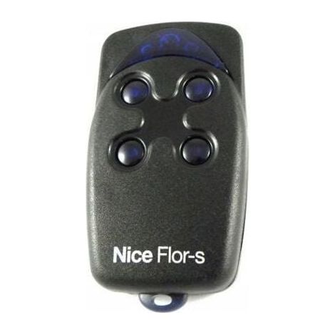 Nice Flo4r-s Télécommande Noire 4 Boutons 150 Mètres