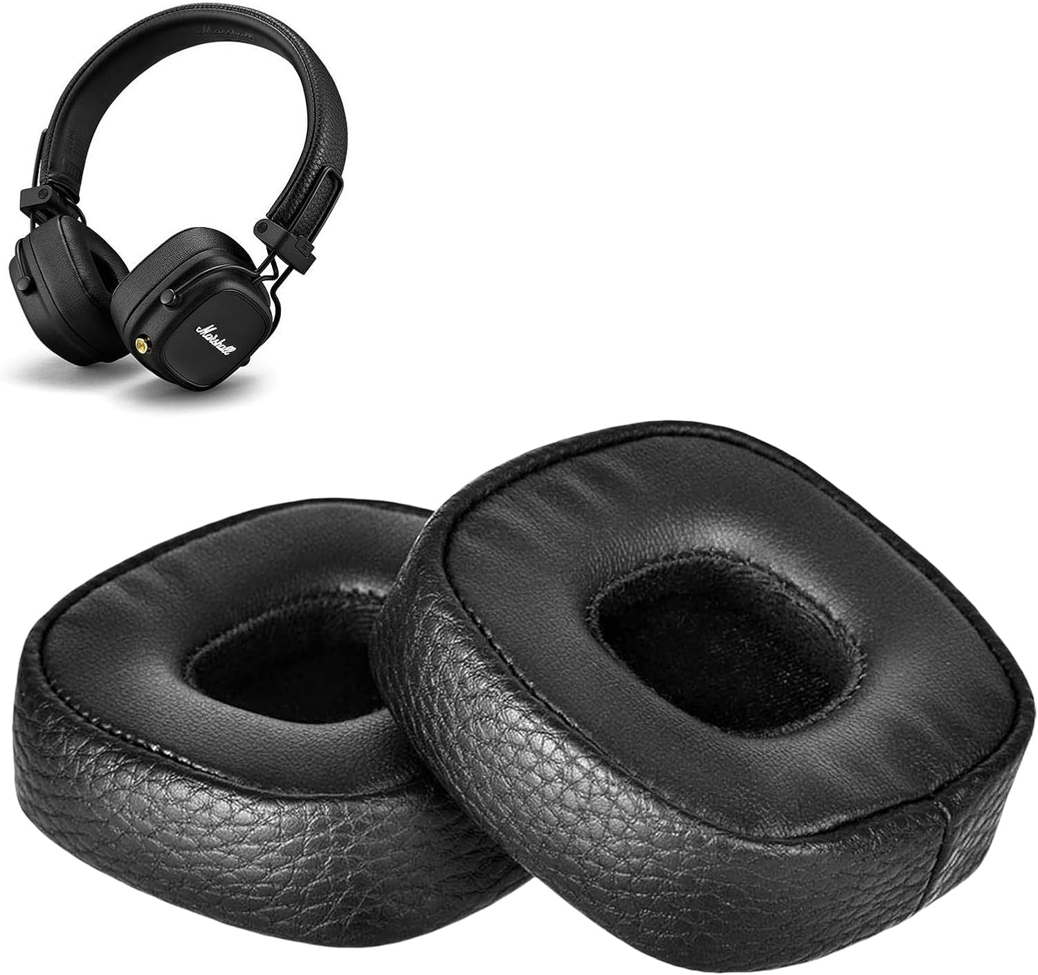 1 Paar Ersatz-ohrpolster Für Marshall Major Iii, Ohrpolster Aus Memory-schaum, Geräuschisolierende Schaumstoff-kopfhörerabdeckung Für Marshall Bluetooth-kopfhörer, Ohrpolster (schwarz)